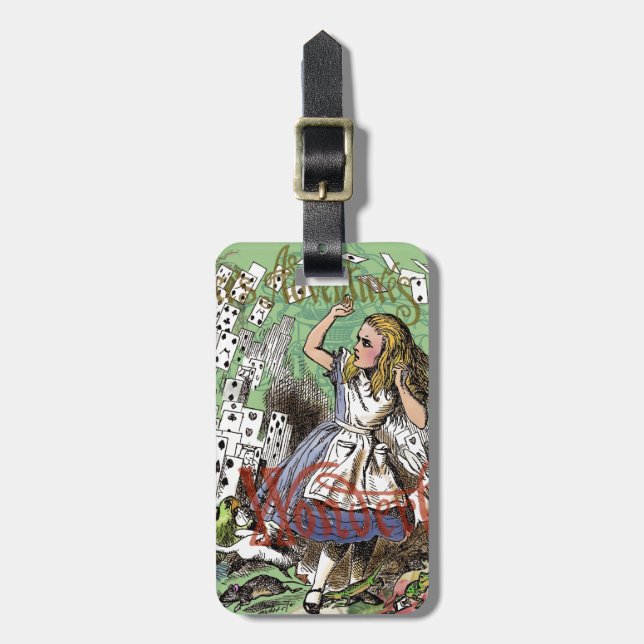 Etiqueta De Bagagem alice cards maravilderland hatrabbit (Frente Vertical)