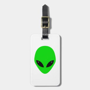 Etiqueta De Bagagem alienígena Verde personalizada