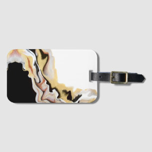 Etiqueta De Bagagem Alligare Golden Abstract Acrylic Fluid Art