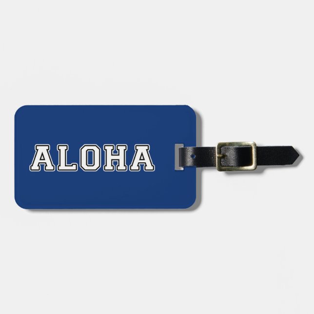Etiqueta De Bagagem Aloha (Frente Horizontal)
