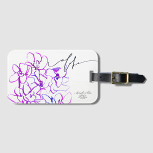 Etiqueta De Bagagem Aloha bagagem da orquídea/Tag do saco