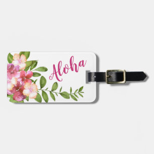 Etiqueta De Bagagem Aloha bagagem tropical havaiana das flores