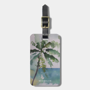 Etiqueta De Bagagem Aloha Havaiana Personalizada Aquarela