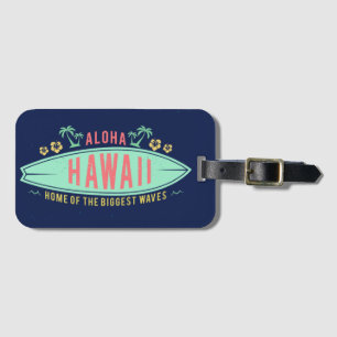 Etiqueta De Bagagem Aloha Hawaiian Surfer