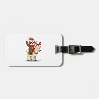 Etiqueta De Bagagem Alpaca Sloth Christmas (2)