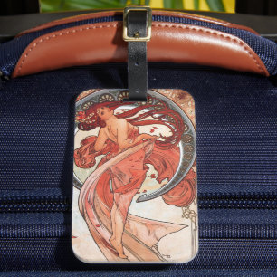 Etiqueta De Bagagem Alphonse Mucha Dance 1898 Art Nouveau Vintage