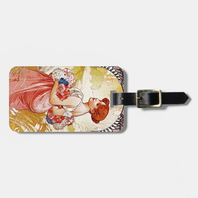 Etiqueta De Bagagem Alphonse Mucha Summer (Frente Horizontal)