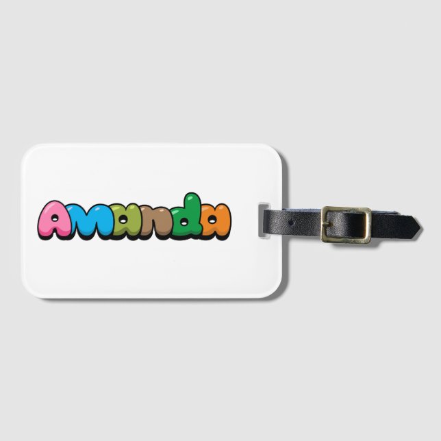 Etiqueta De Bagagem Amanda (Frente Horizontal)