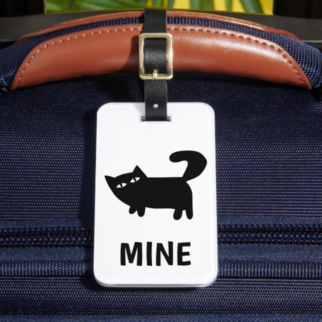 Etiqueta De Bagagem Amante de Gatos Engraçados (Frente Insitu 2)