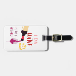 Etiqueta De Bagagem amante do vinho, editável
