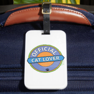 Etiqueta De Bagagem Amante Oficial de Gatos