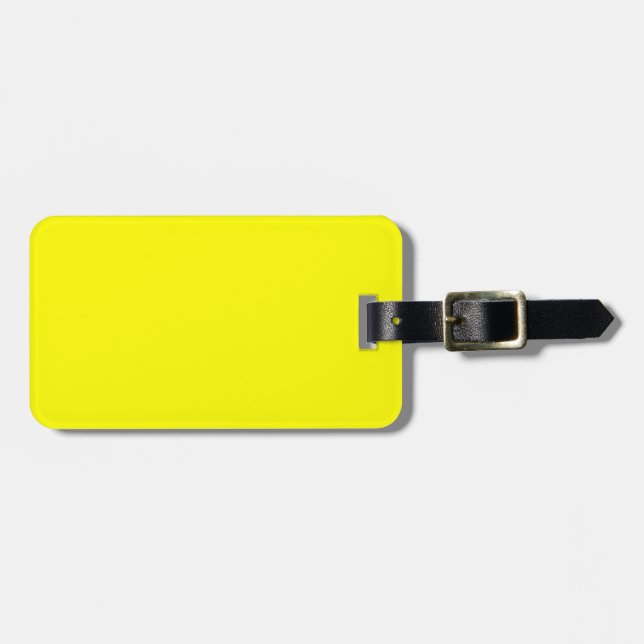 Etiqueta De Bagagem Amarelo claro (cor sólida)  (Frente Horizontal)