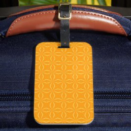 ETIQUETA DE BAGAGEM AMARELO E LARANJA DIAMOND MARDI GRAS PADRÃO
