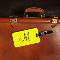 Amarelo fluorescente monograma personalizado