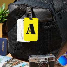 Etiqueta De Bagagem Amarelo Monograma