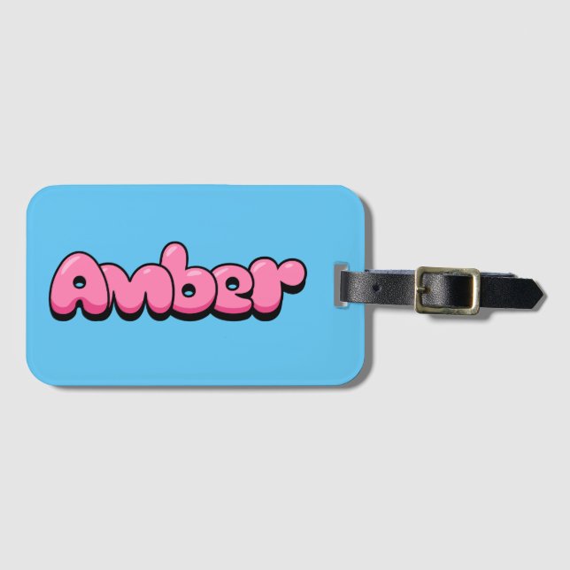 Etiqueta De Bagagem Âmbar (Frente Horizontal)