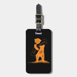 Etiqueta De Bagagem Ame-o Califórnia--Laranja e preto