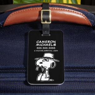 Etiqueta De Bagagem Amendoins   É o Irmão Snoopy Spike