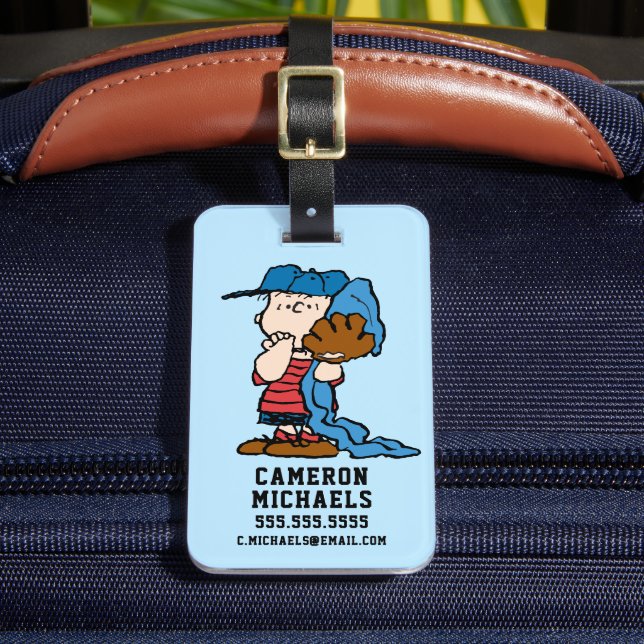 Etiqueta De Bagagem Amendoins | Linus Na Sua Arte De Basebol (Frente Insitu 2)