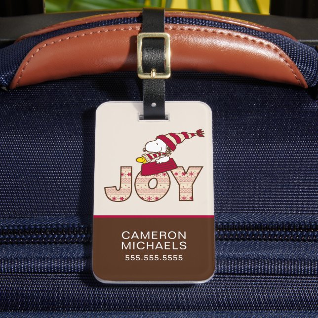 Etiqueta De Bagagem Amendoins | Passeio De Snoopy & Woodstock Joy (Frente Insitu 2)