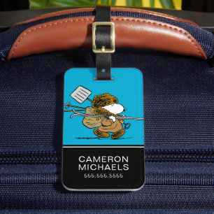 Etiqueta De Bagagem Amendoins   Snoopy Snow Warrior