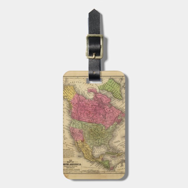 Etiqueta De Bagagem America do Norte. 2 (Frente Vertical)