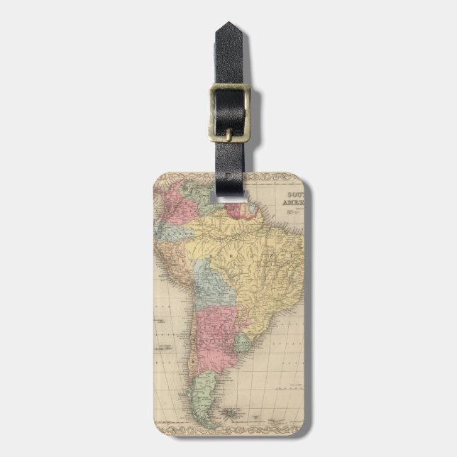 Etiqueta De Bagagem Ámérica do Sul. (Frente Vertical)