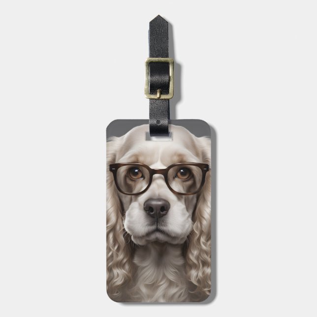 Etiqueta De Bagagem American Cocker Spaniel (Frente Vertical)