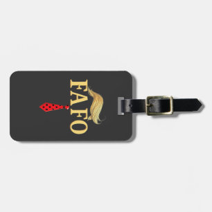 Etiqueta De Bagagem American Donald Trump FAFO EUA Flag Patriotic