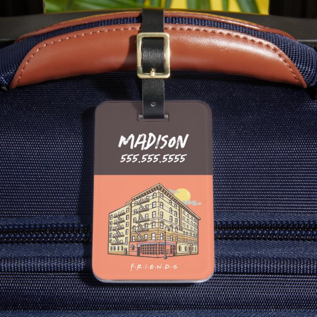 Etiqueta De Bagagem AMIGOS™ | Edifício Apartamento de Monica (Frente Insitu 2)