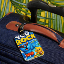 Etiqueta De Bagagem Amigos Monstros Tropicais Aventura de Viagem de Ve