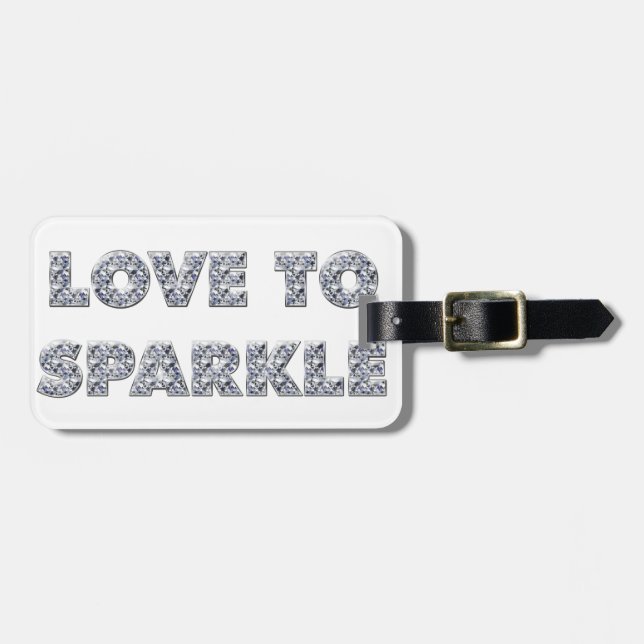 Etiqueta De Bagagem Amor A Sparkle (Frente Horizontal)