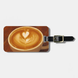 Etiqueta De Bagagem Amor Com Café De Arte Latina