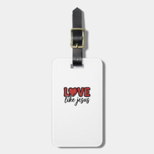 Etiqueta De Bagagem Amor Como Jesus Camisa Vintage Cristã Design_1