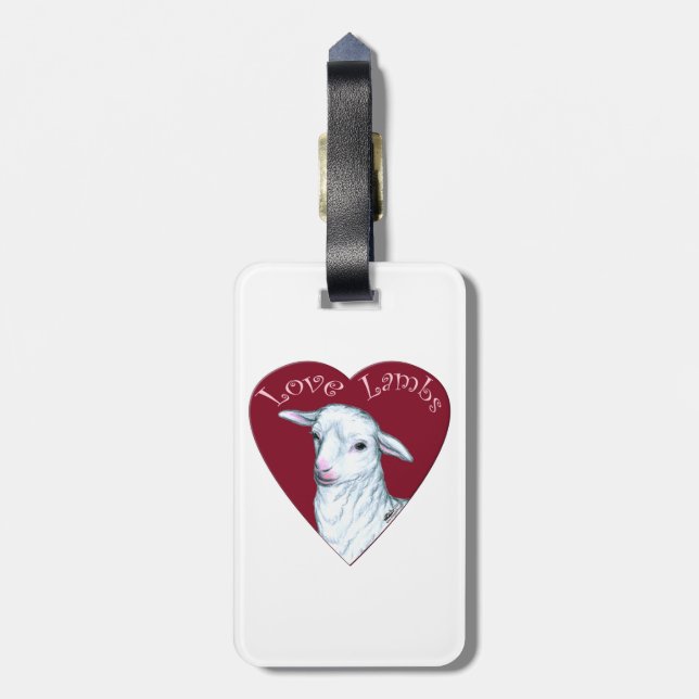 Etiqueta De Bagagem Amor Cordeiros (Traseira Vertical)