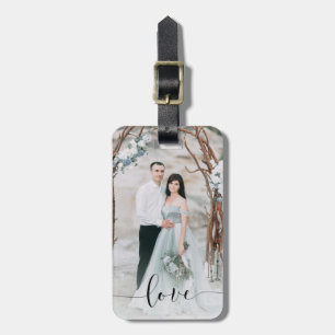 Etiqueta De Bagagem Amor delicado suas foto e folha de prova da