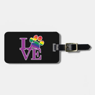 Etiqueta De Bagagem Amor-Gay-Pawprint