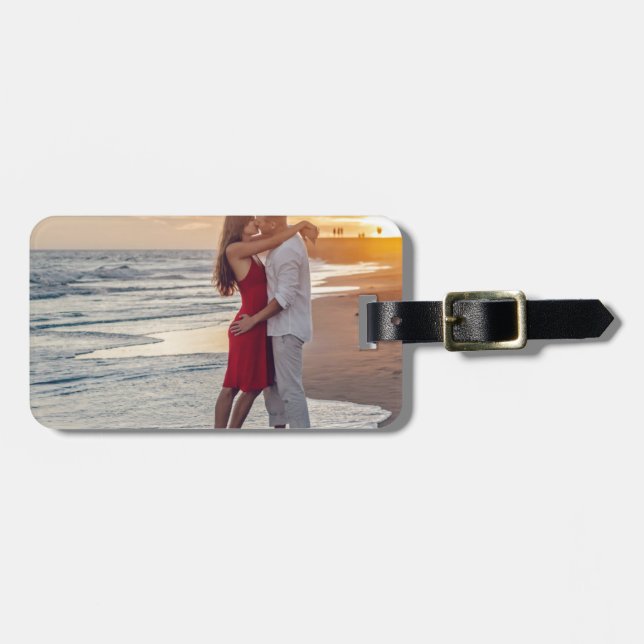 Etiqueta De Bagagem Amor na praia (Frente Horizontal)