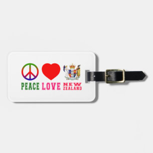 Etiqueta De Bagagem Amor Nova Zelândia da paz