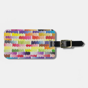 Etiqueta De Bagagem amostras de aquarela ondulada