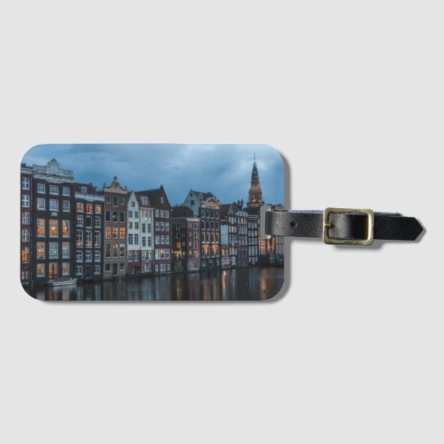 Etiqueta De Bagagem Amsterdam Souvenir (Frente Horizontal)