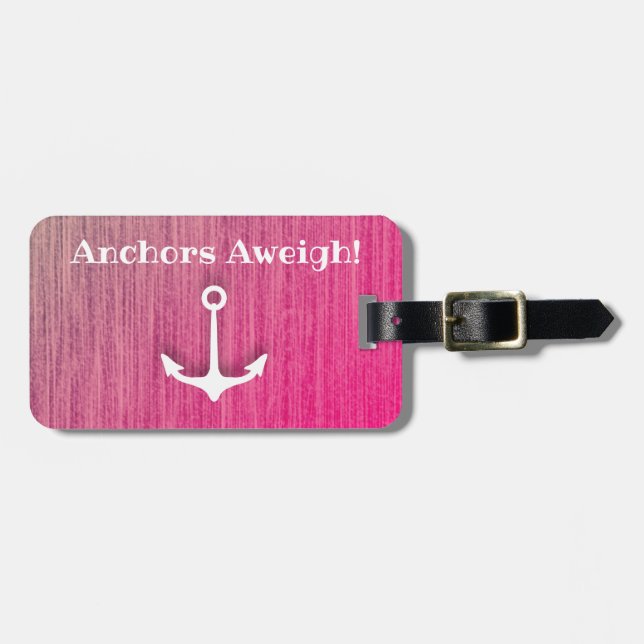 Etiqueta De Bagagem Anchors APesar (Frente Horizontal)