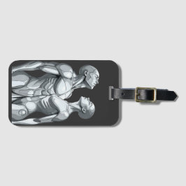 Etiqueta De Bagagem Android Union:Cyborg Couple Futuristic Luggage Tag