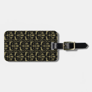 Etiqueta De Bagagem Anel Horseback Dourado