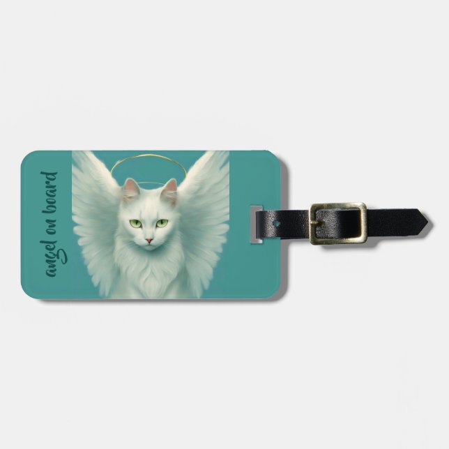 Etiqueta De Bagagem angelic cat (Frente Horizontal)