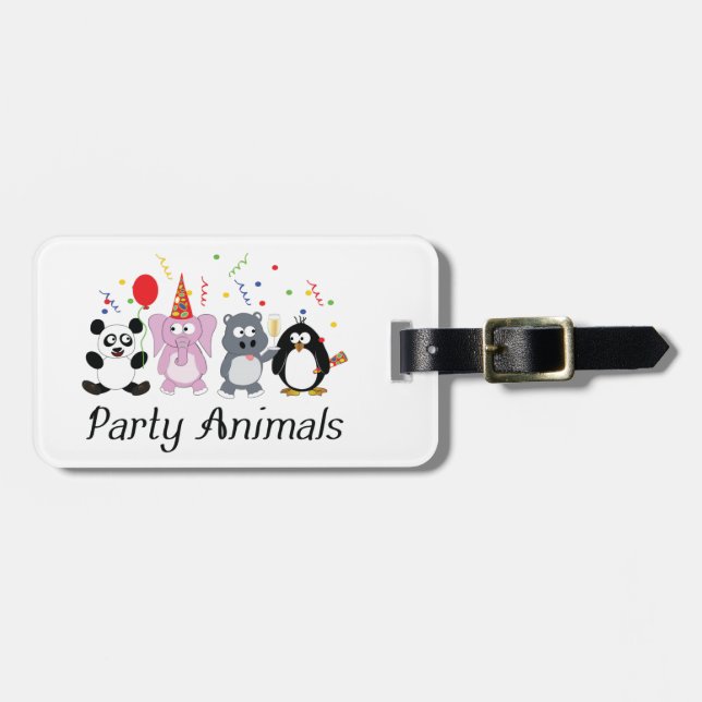 Etiqueta De Bagagem Animais de partido (Frente Horizontal)