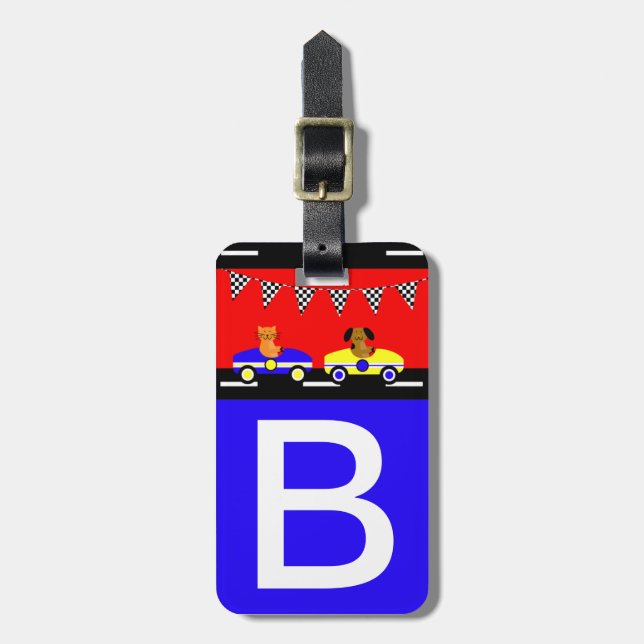 Etiqueta De Bagagem Animais e automóveis de bagagem personalizados par (Frente Vertical)