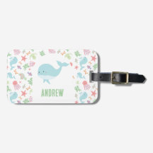 Animais Marinhos Personalizados Baleia Fofa Pastel