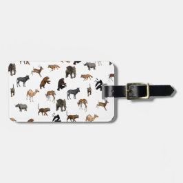 Etiqueta De Bagagem Animais Selvagens