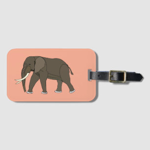 Etiqueta De Bagagem Animal Elefante